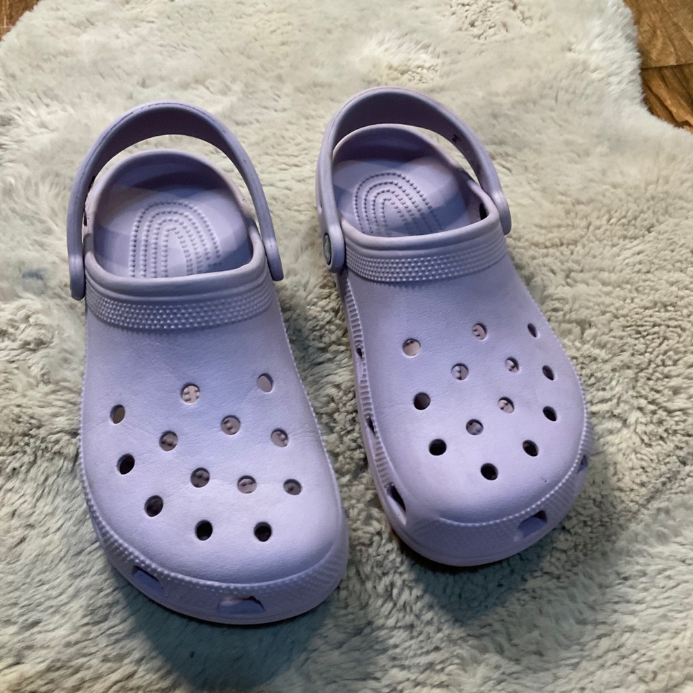 Crocs Classic‎ Slip On Comfort Clog Unisex M7 W9 Lavender Purple Shoes